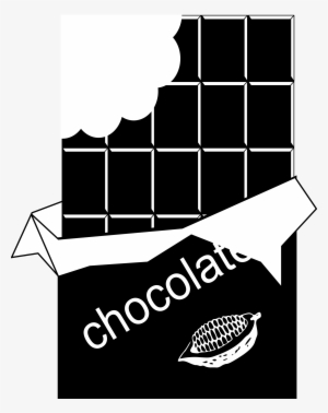 Candy Bar Clipart Bitten - Chocolate Png Black And White
