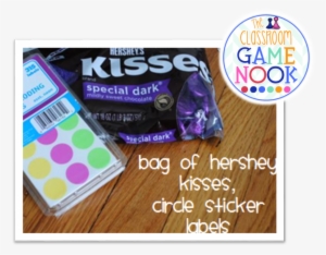 On The Sticker Dots Write What You Want Your Students - Hershey's Kisses Mildly Sweet Chocolate, Special Dark
