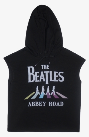 Abbey Road Black Sleeveless Hoodie - Beatles