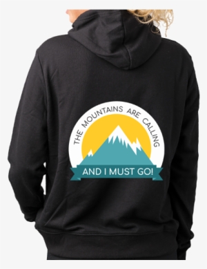Hoodie For Female Mountains Are Calling Black - Hoodie