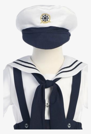 Navy Blue Nautical Suspender Shorts 4 Pc Spring Outfit - Lito White Sailor Top W/navy Shorts