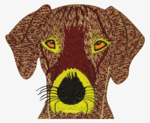 Dog Face Embroidery Digitizing Sewout Sample - Dog