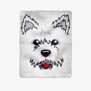 Westie Dog Face ﻿sublimation Baby Blanket - T-shirt