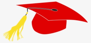 Red Graduation Cap Clipart - Graduation Cap White Vector