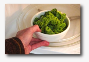 Microwave Cooked Kale - Broccoli