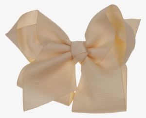 White Ribbon Bow Png - Cream Bow Png