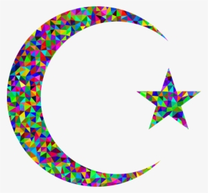 Star And Crescent Moon Symbols Of Islam - Crescent Moon And Star Mosaic