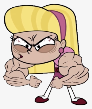 Suzi With Muscle Arms - Cartoon