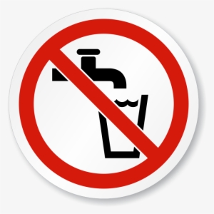 Iso Prohibition Sign - Warning Non Potable Water Sign