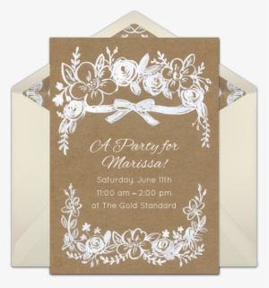 Rustic Floral Online Invitation - Bridal Shower