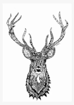 Wall Art Prints Deer Forest Print - Deer Drawing Wall