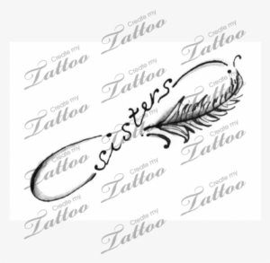 Marketplace Tattoo Sisters Infinity Sign With Feather - You Ll Die For Nothing