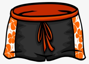 Black Hawaiian Shorts Icon Id 4096 - Cartoon Shorts Png