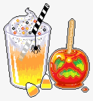 Halloween Candy Apple - Halloween Pixel Art Transparent
