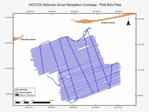 Map Showing Processed Side Scan Trackline Coverage,