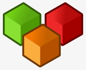 Cubes, Three, Objects, Red, Orange - Cubes Clipart