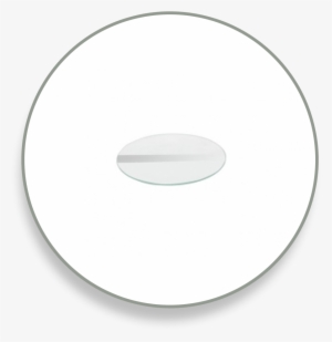 Vidrio Reloj - Transparent White Filled In Circle