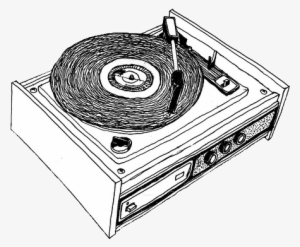 Png Royalty Free Download Vinyl Love Records In Illustrations - Record Player Drawing Png