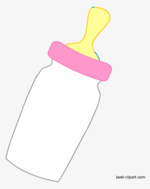 Baby Milk Bottle In Pink Color Free Clipart - Clip Art