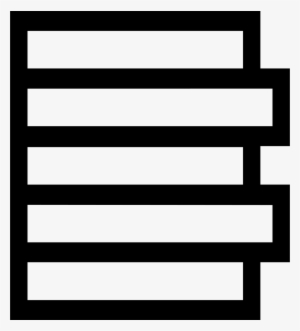 Left Alignment Five Rectangles Outline Symbol Comments - Cache Memory Icon Png