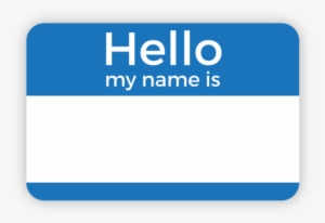 Hello My Name Is Blue Png Transparent - Avery Name Badge Labels - 25 Labels