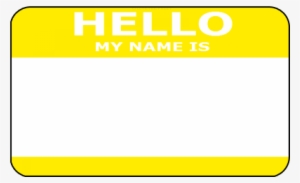 Hello My Name Is Sticker Png - Hello My Name