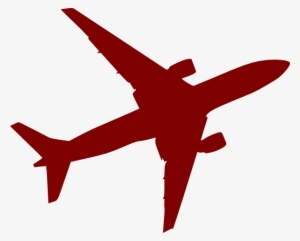 Airplane Clip Art At Clker - Airplane Vector Png Red