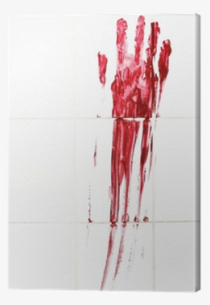 Bloody Handprint On Wall