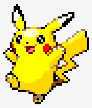 Pikachu Pixel Art Pokemon Gold Pikachu Pixel Art Transparent Png 470x550 Free Download On Nicepng