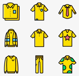 Man Clothes - Yellow Icons Png