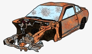 Car Wreck Drawing At Getdrawings - Crashed Car Cartoon Png