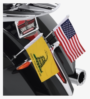 Includes 6'' X 9'' American Flag Black Mount Easily - Don T Tread On Me