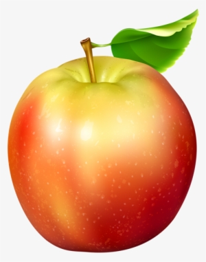 Red And Yellow Apple Transparent Png Clip Art Image - Apple Clipart Transparent
