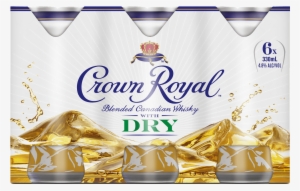 Crown Royal Whisky & Dry Cans 330ml 6 Pack - Crown Royal Canadian Whisky Vanilla 375ml