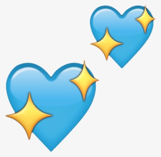 Heart Emoji Blue Sparkle Blueheart Heartemoji Sparkling - Blue Sparkle Heart Emoji