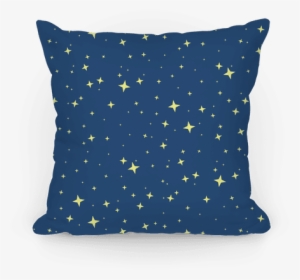 Blue Twinkling Star Sparkles Pattern Pillow - Color Blind Test Baseball