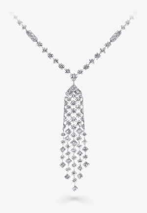 A Graff Snowfall Necklace Featuring Baguette And Brilliant - Ciondolo Croce Con Diamanti