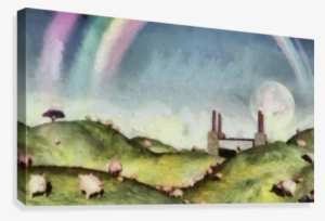 Under The Rainbow Canvas Print - Sky