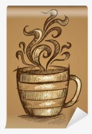 Sketch Doodle Coffee Cup Vector Illustration Art Wall - Doodle