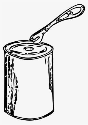 Can Opener， Free Graphics - Clipart Can Black And White