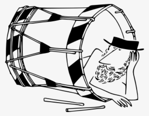 Free Vector Sleeping In A Basler Drum Clip Art - Drum Clip Art
