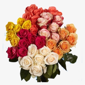 The Gorgeous Long Stem Roses Bouquet Surprise Gift - Roses All Color