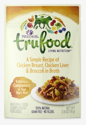 Chicken Breast, Chicken Liver & Broccoli - Wellness Trufood Complements Grain Free Natural Wet
