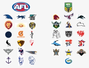 Vector Royalty Free Library Afl Vs Nrl Based On A Fight - Afl Football