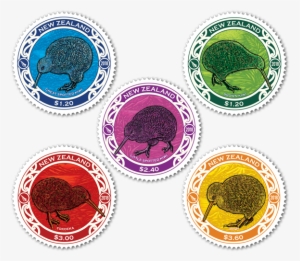 2018 Round Kiwi Set Of Stamps - Circle