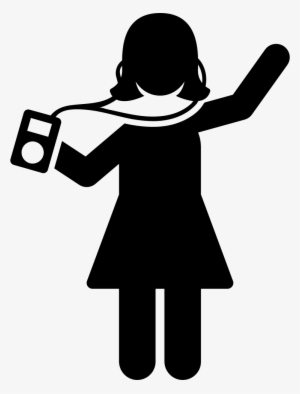 Woman Listening To Music Svg Png Icon Free Download - Listening To Music Icon