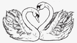 Psx Designs Heart Swans Psx Rubber Stamp #k1738
