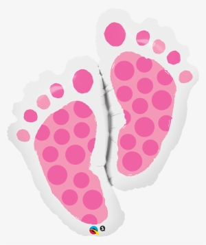 Pink Baby Footprint Png - Baby Feet Balloon Bouquets