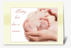 Baby Feet Congratulations, New Baby Greeting Card - Congratulations Religious New Baby Feet Card