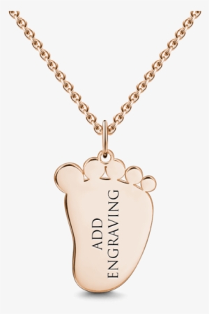 Baby Feet Personalized Engraved Bar Necklace 925 Sterling - Name Gold Necklace Png